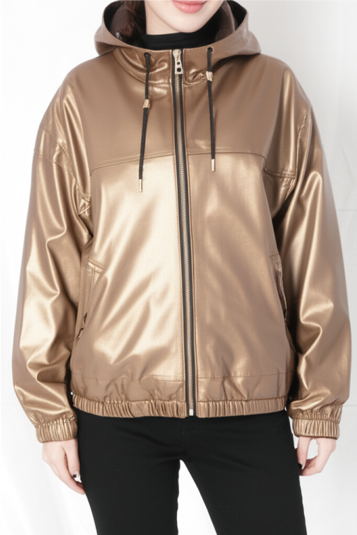 ラムフードジャケットゴールド